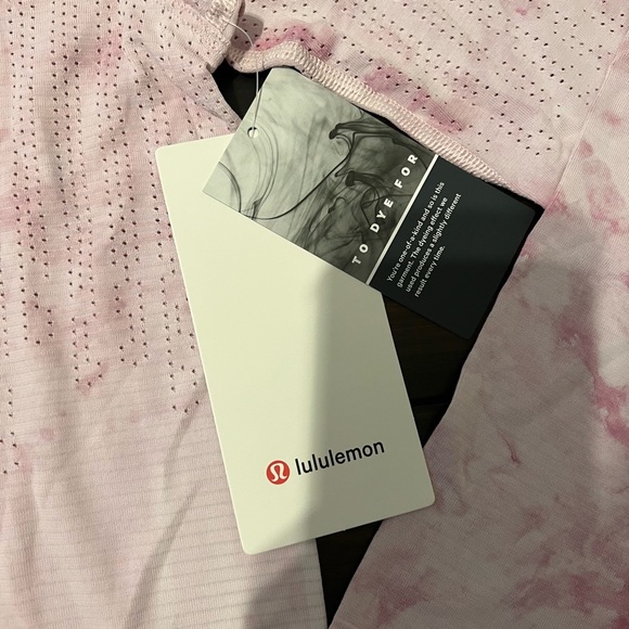 NWT Lululemon Train To Be Long Sleeve top pink/white tie dye RSPT size 6 - Picture 9 of 10